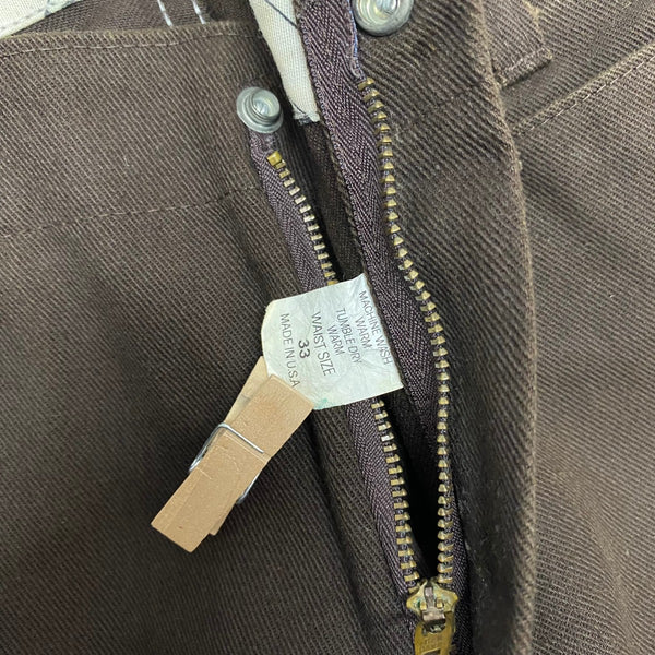 【曜日割引対象外】 ベンデイビス BEN DAVIS 90's フリスコ ワークパンツ USA製 ボトムスその他 ブラウン 33サイズ 201MB-1197 VB