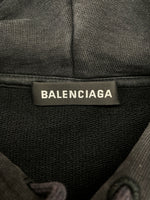 バレンシアガ BALENCIAGA BACK LOGO HOODIE バック ロゴ フーディー スウェット パーカー プルオーバー 黒 556143 パーカ ロゴ ブラック XLサイズ 104MT-901