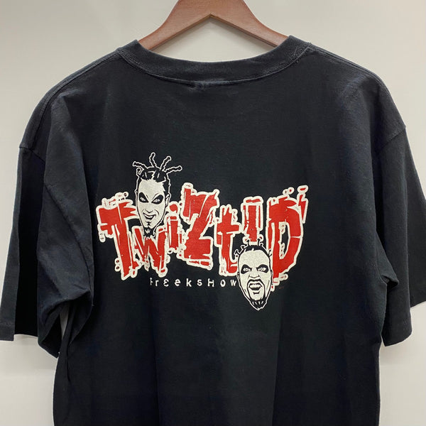 【曜日割引対象外】 ヴィンテージ vintage 00's Twiztid Freakshow All Sport USA製 バンド Tシャツ ブラック Lサイズ 201MT-4035 VB