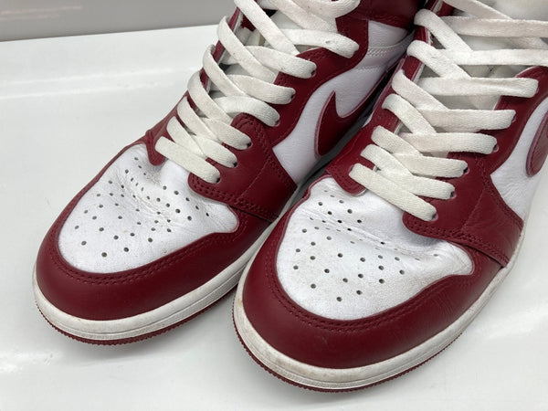 ナイキ NIKE 24年製 AIR JORDAN 1 RETRO HIGH OG TEAM RED エア ジョーダン レトロ ハイ チーム レッド AJ1 シューズ 白 赤 DZ5485-160 メンズ靴 スニーカー レッド 27cm 104S-967