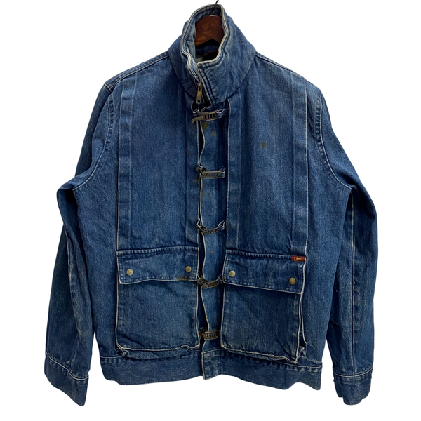 【曜日割引対象外】 リー Lee 80's ファイヤーマンジャケット デニムジャケット カナダ製 ジャケット ブルー 201MT-4854 VB