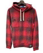 ラルフローレン RalphLauren POLO COUNTRY ポロ カントリー 現行タグ Plaid Brushed-Back Fleece Hoodie プレイド フリース パーカー フーディ RED 赤 パーカ チェック レッド XSサイズ 104LT-211