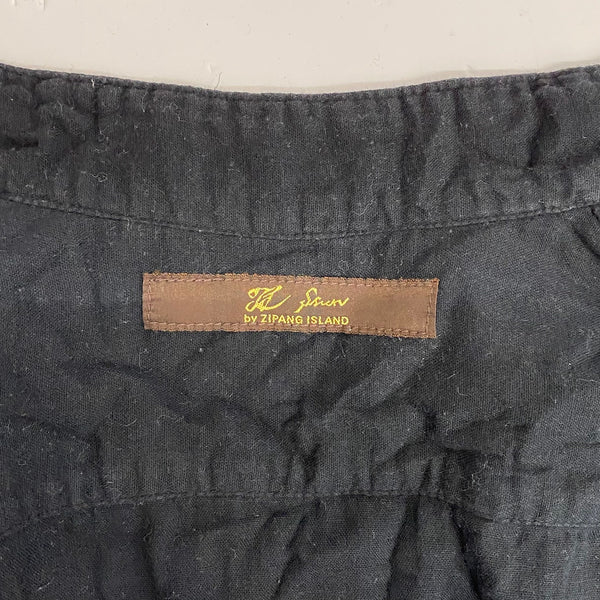 【曜日割引対象外】 キャピタル KAPITAL コットン チャイナ シャツ ジャケット ブラック Lサイズ 201MT-4128 VB