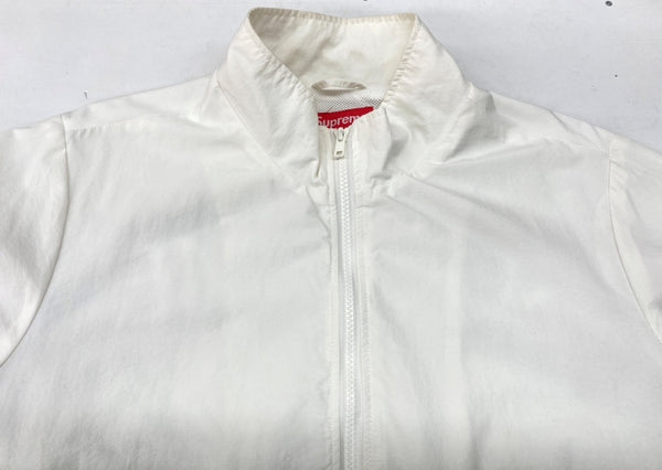 シュプリーム SUPREME 17AW Arc Track Jacket アーチ ロゴ トラック ジャケット ジップアップ ナイロン ジャケット 白 ジャケット ロゴ ホワイト Mサイズ 104MT-2319