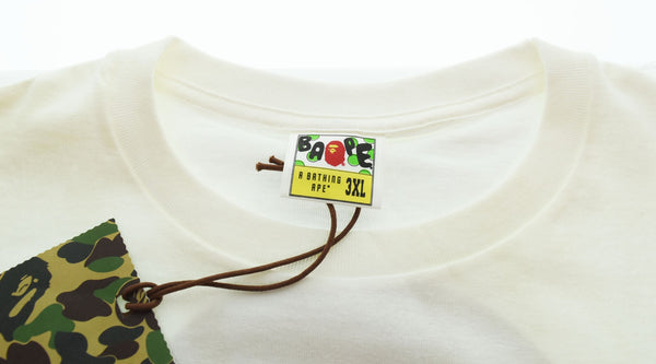 アベイシングエイプ A BATHING APE   ビッグ 猿顔プリント 半袖 クルーネック Tシャツ 3XL Tシャツ ホワイト 4Lサイズ 103MT-2802
