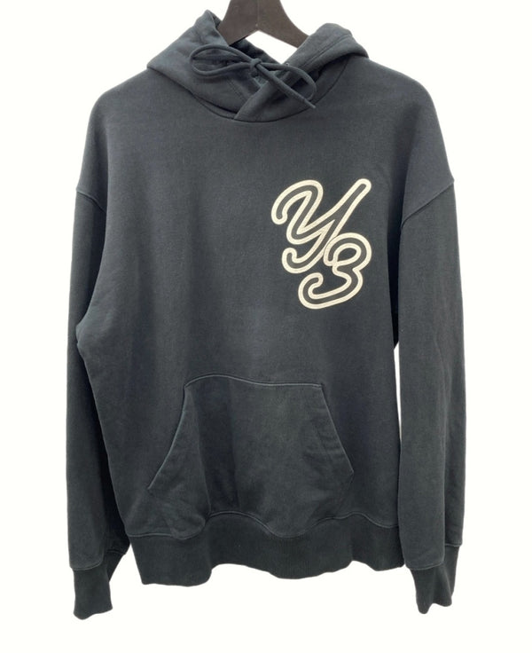 ワイスリー Y-3 GFX GRAPHIC LOGO HOODIE グラフィック ロゴ フーディ パーカー スウェット 黒 パーカ ワンポイント ブラック Sサイズ 104MT-1119