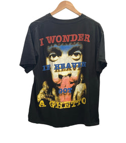 ラップTシャツ RAP-T Vintage Hip Hop Tupac 2PAC SHAKUR R U Still Down? WONDER IT HEAVEN GOT A GHETTO ヴィンテージ rap tee - Tシャツ ブラック フリーサイズ 101MT-2736