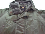 アルファインダストリーズ ALPHA INDUSTRIES N-3B FLIGHT JACKET フライト ジャケット 1615-573-8335 ジャケット グリーン LLサイズ 103MT-3316