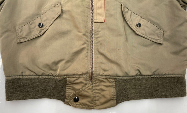 バズリクソンズ BUZZ RICKSON'S L-2B Flight Jacket フライトジャケット 初期 USAF Military ミリタリー 黒タグ 411-M11093 ジャケット ロゴ カーキ Mサイズ 104MT-2174