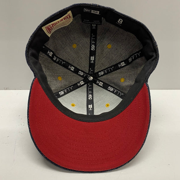 【曜日割引対象外】 【中古】ニューエラ New Era × ONE PIECE OF ROCK 8サイズ デニム 帽子 メンズ帽子 キャップ ブルー 201goods-831 VB