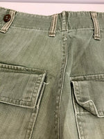 ミリタリー Military 40's~50's 40～50年代 US ARMY M-47 HBT 米軍 ベイカーパンツ アジャスター VINTAGE ヴィンテージ カーゴパンツ カーキ - 101MB-713