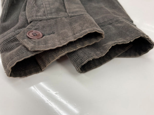 ステューシー STUSSY OLD オールド active jkt アクティブ ジャケット M65 ミリタリー ジャケット コーデュロイ 灰 ジャケット ボーダー グレー Lサイズ 104MT-1836
