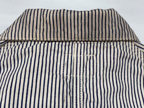 ネイバーフッド NEIGHBORHOOD SHIPYARD H/C-JKT シップヤード ヒッコリー HICKORY カバーオール ワーク ライトアウター JACKET WHITE 白 BLUE 青 091ARNH-JKM01 ジャケット ストライプ ホワイト Mサイズ 104MT-1822