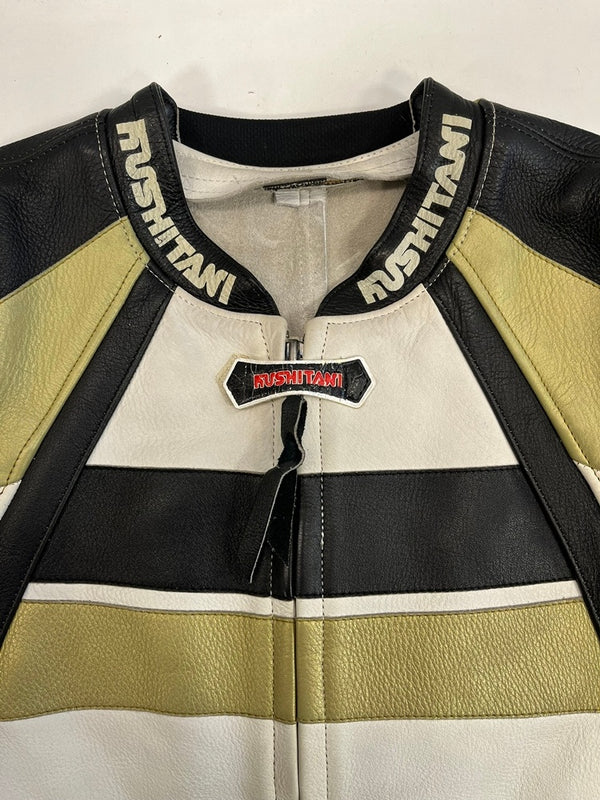 クシタニ KUSHITANI レザージャケット バイカースタイル バイカージャケット レーシングジャケット 白 ジャケット ホワイト 101MT-5226