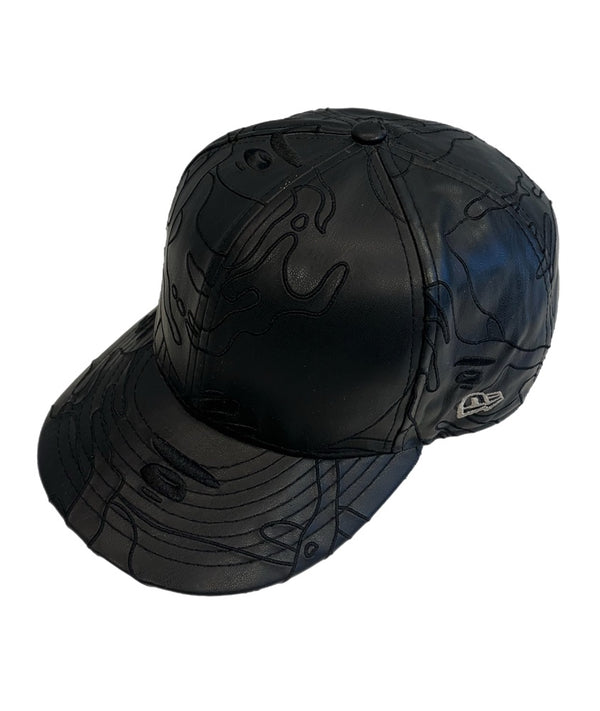 ア ベイシング エイプ A BATHING APE New Era ニューエラ 合皮 レザー 黒 AAPCPM4785XXD 帽子 メンズ帽子 キャップ ブラック 101hat-158
