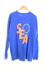 ウィンダンシー  WIND AND SEA  MLB L/S ロングTシャツ 青 WDS-C-MLB5-24-Q1-07　ロンT ブルー LLサイズ 103MT-1152