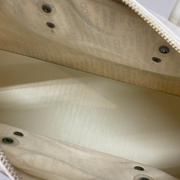 【曜日割引対象外】 アディダス adidas 80's エナメル ボストンバッグ 兼松 日本製 バッグ メンズバッグ ボストンバッグ ホワイト 201goods-805 VB