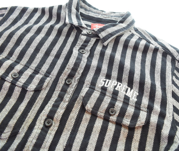 シュプリーム SUPREME Stripe Heavyweight Flannel Shirt ストライプシャツ 長袖シャツ Mサイズ 103MT-2784