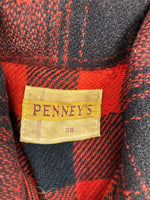 【曜日割引対象外】ヴィンテージ vintage 50s PENNEY'S ペニーズ チェックジャケット アウター サイズ38 ジャケット レッド 101MT-3395