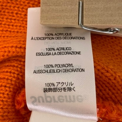 【中古】シュプリーム SUPREME 23AW 18 ウィーラー ビーニー 18-Wheeler Beanie 帽子 メンズ帽子 ニット帽 オレンジ 201goods-694