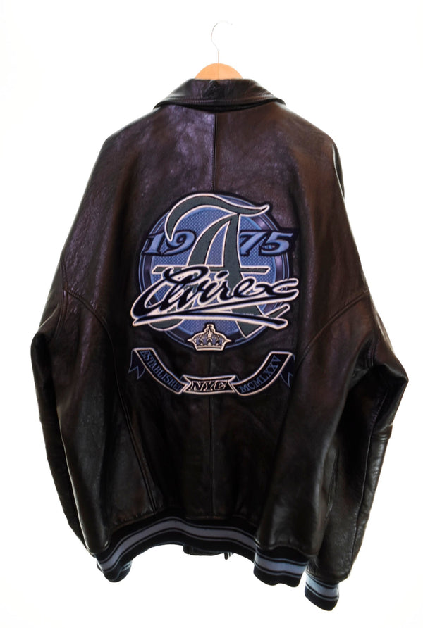 アビレックス AVIREX Leather Jacket NYC レザー スタジャン 黒 5XL ジャケット ブラック 103MT-1278