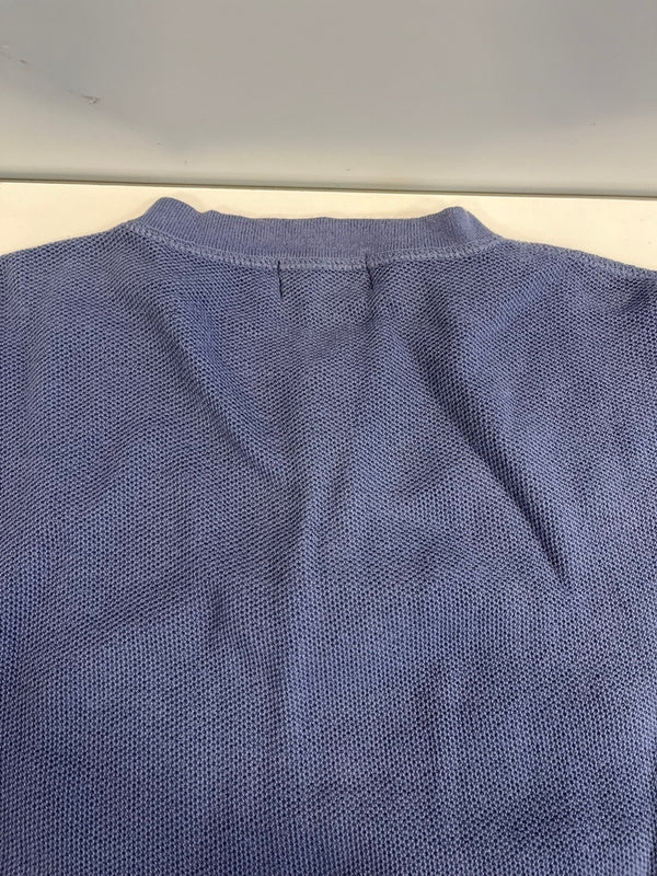 パタゴニア PATAGONIA ヘンリーネック 長袖カットソー USA製 無地 ロンT ブルー Lサイズ 101MT-4778