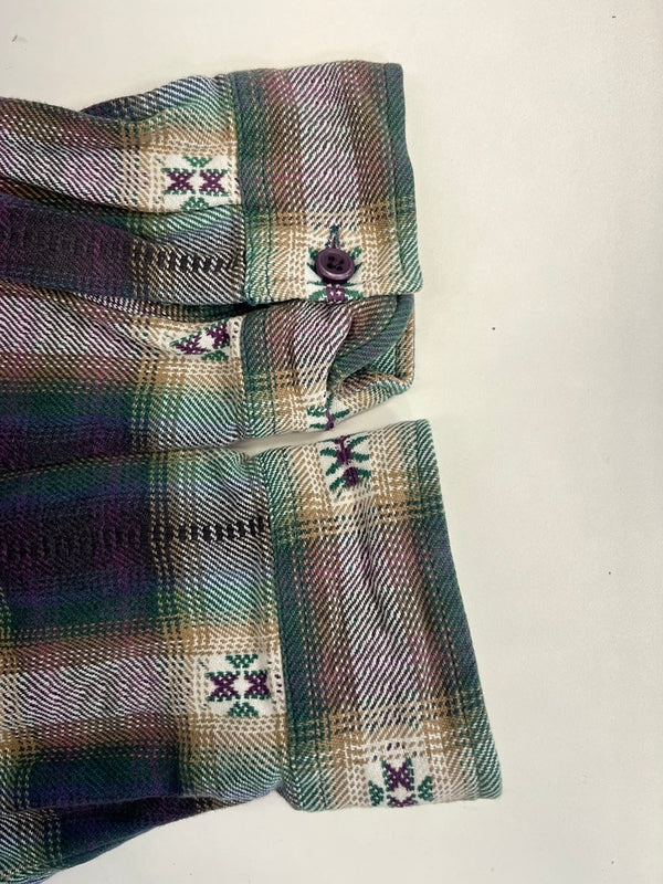 シュプリーム SUPREME Plaid Flannel Zip Up Shirt プレイドフランネルジップアップシャツ 長袖シャツ マルチカラー Lサイズ 101MT-4397