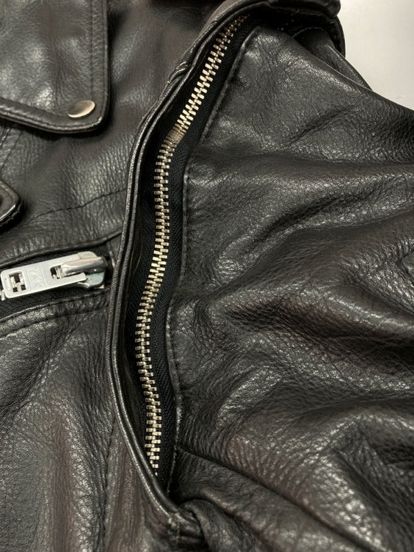 セイコートウキョウ SEIKO TOKYO 2WAY LEATHER JACKET レザー ジャケット ダブルライダース バイカー アウター 黒 ジャケット 無地 ブラック Lサイズ 104MT-915