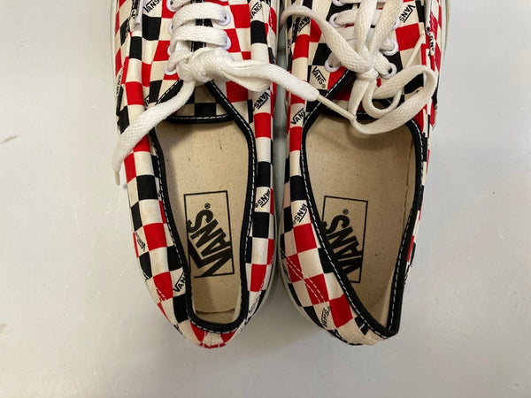 ヴァンズ VANS ヴィンテージ Vintage 移行期 オーセンティック AUTHENTIC  赤 黒 白 メンズ靴 スニーカー ホワイト USA10 101-shoes1801