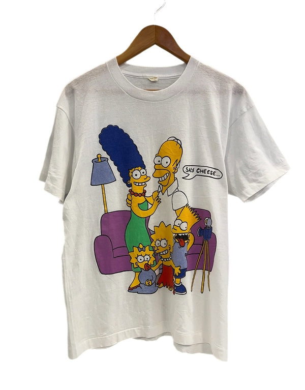 ヴィンテージ vintage US古着 ザ シンプソンズ  The Simpsons キャラT シングルステッチ Tシャツ ホワイト Lサイズ 101MT-4849