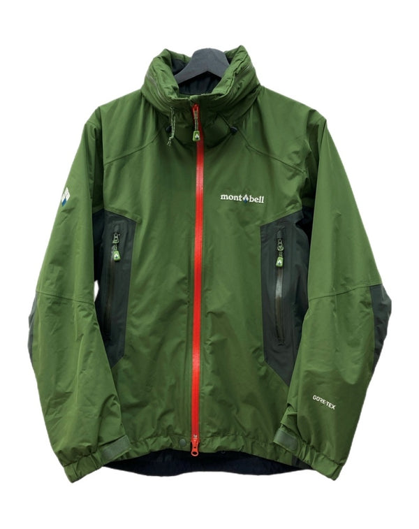 モンベル mont-bell DROITES PARKA ドロワット パーカー GORE-TEX ダブルジップ アウトドア マウンテン ジャケット 緑 1102488 ジャケット ロゴ グリーン Sサイズ 104MT-1766
