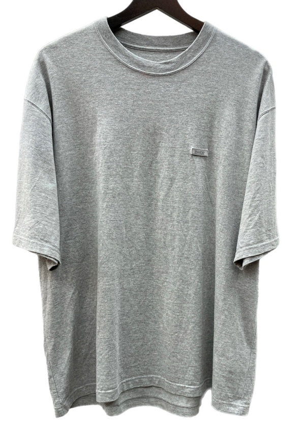 エンノイ ENNOY 23SS クルーネック 半袖 カットソー コットン COTTON 綿 MADE IN JAPAN 日本製 ラバーロゴ GRAY 灰色 SS23BRENCT01NTL Tシャツ ワンポイント グレー Lサイズ 104MT-1751