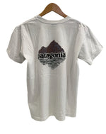 パタゴニア PATAGONIA 90s Vintage ヴィンテージ USA製 フィッツロイ山プリントTee 白 Tシャツ ホワイト Mサイズ 101MT-4731