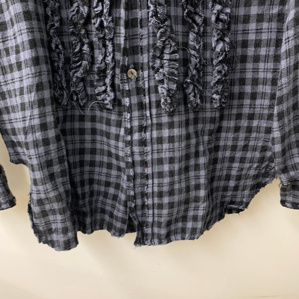 エムエーエスユー MASU 23ss GRUNGE PLAID SHIRT 長袖シャツ ブラック 46サイズ 201MT-4667