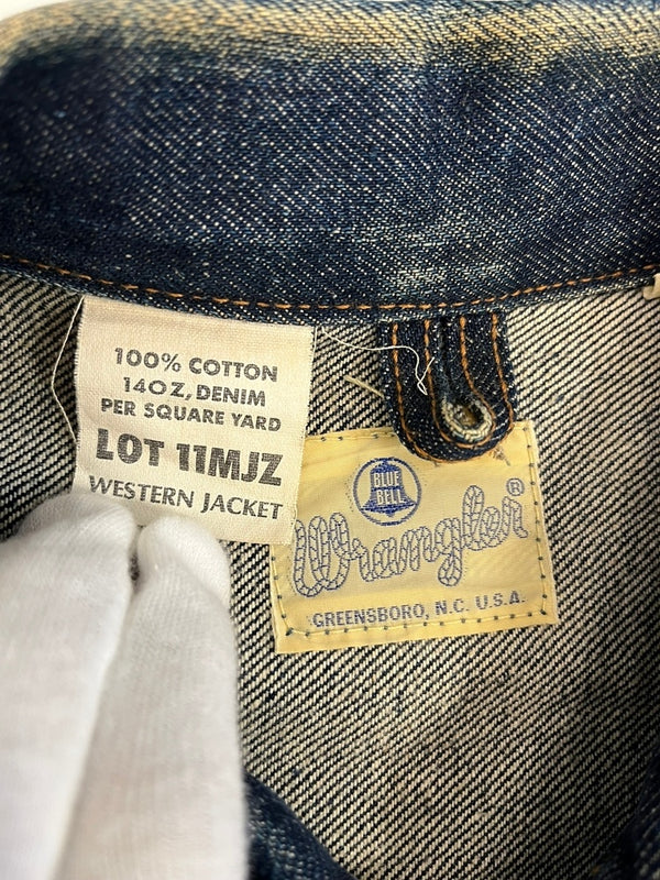 ラングラー Wrangler BLUEBELL ブルーベル 復刻 デニムジャケット Gジャン 11MJZ M4759-00 MEDIUM ジャケット ネイビー Mサイズ 101MT-5176