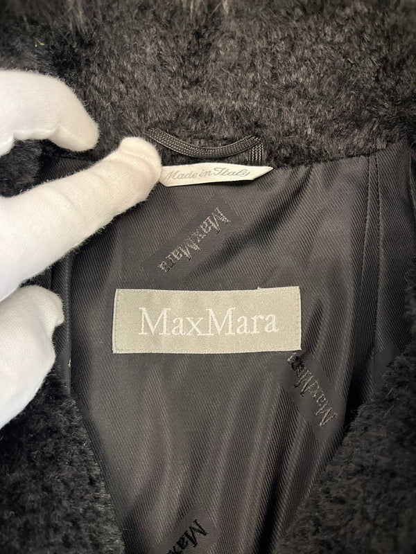 マックスマーラ Max Mara アルパカウールコート スーリベルテッドコート 黒 60161979 コート ブラック 42 101LT-192