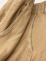 ダブルアールエル RRL OFFICER CHINO オフィサーズ チノ ボタンフライ フィールドチノ Ralph Lauren 薄茶 無地 チノパン ベージュ サイズ 33/32 104MB-381