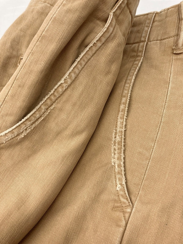 ダブルアールエル RRL OFFICER CHINO オフィサーズ チノ ボタンフライ フィールドチノ Ralph Lauren 薄茶 無地 チノパン ベージュ サイズ 33/32 104MB-381