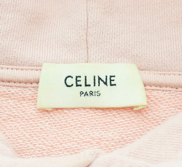 セリーヌ Céline CELINE LOOSE HOODIE ルーズ フーディー COTTON FLEECE コットンフリース LOGO PULLOVER ロゴ プルオーバー 2Y321670Q パーカ ピンク Lサイズ 103MT-1733
