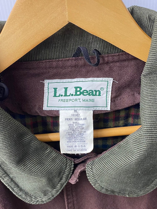 エルエルビーン L.L.Bean 90s ハンティングジャケット  ダック生地 USA製 ライナー付き 希少サイズ ジャケット ブラウン 201MT-2335