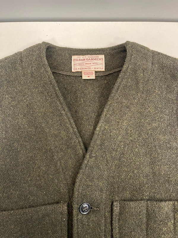 フィルソン FILSON MACKINAW WOOL VEST マッキノーウールベスト USA製 レイヤードベスト 緑 ベスト カーキ Mサイズ 101MT-5105
