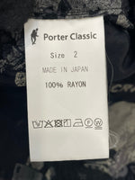 ポーター クラシック PORTER CLASSIC ALOHA CHINESE SHIRT 落ちこぼれ スパイ アロハ チャイニーズ シャツ 2 長袖シャツ ブラック 601MT-90