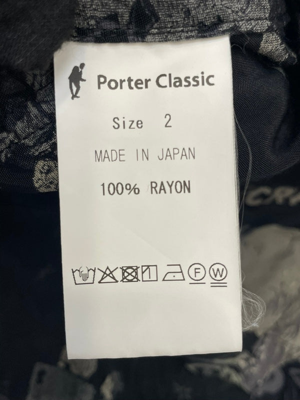 ポーター クラシック PORTER CLASSIC ALOHA CHINESE SHIRT 落ちこぼれ スパイ アロハ チャイニーズ シャツ 2 長袖シャツ ブラック 601MT-90