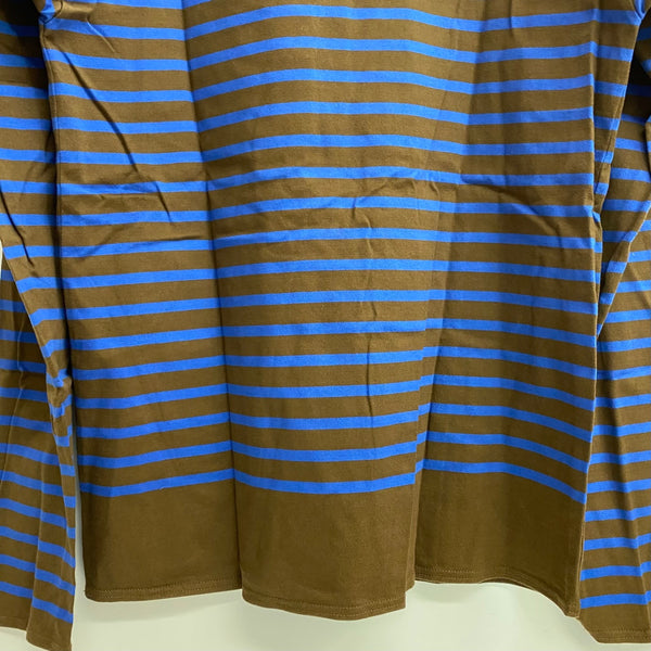 【曜日割引対象外】 キャピタル KAPITAL ボーダー ロンT 長袖カットソー ブラウン Lサイズ 201MT-4127 VB