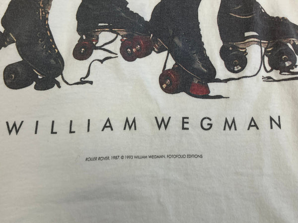 ヴィンテージ vintage 90’s 90年代 FRUIT OF THE LOOM ウィリアムウェグマン William Wegman Dog 犬 フォト 写真家 アートT アメリカ製 MADE IN USA Tシャツ ホワイト Mサイズ 101MT-4171