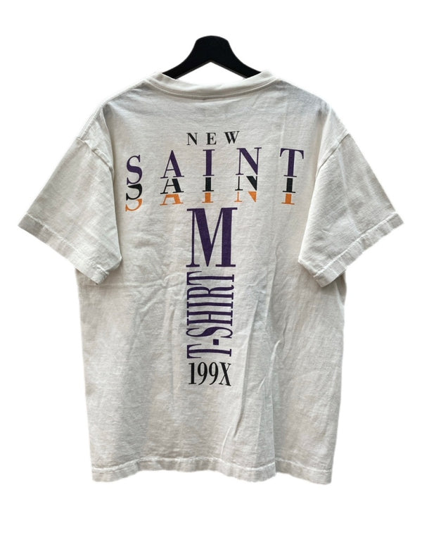 セントマイケル SAINT MICHAEL 21AW LOGO PRINT T-SHIRT ロゴ プリント Tシャツ 半袖 白 SM-A21-0000-009 Tシャツ ロゴ ホワイト Mサイズ 104MT-2008