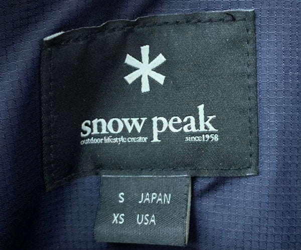 スノーピーク Snow Peak Indigo C /N Anorak Pullover (Marble Effect Print) JK-16SU013 コート 総柄 ネイビー Sサイズ 201MT-2545