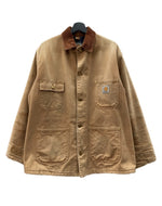 カーハート Carhartt MICHIGAN CHORE COAT ミシガン チョア コート ダック カバーオール 裏ブランケット ボタン アウター ジャケット 薄茶 サイズ 42 ジャケット ロゴ ベージュ 104MT-1958
