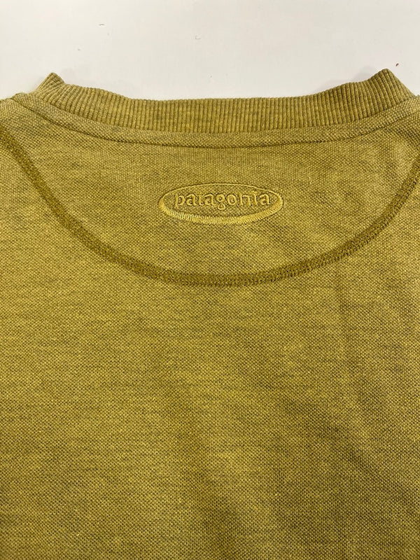 パタゴニア PATAGONIA 90s 90's 90年代 オーバルロゴ 鹿子 長袖 ポケットTシャツ ロンT 黄 ロンT イエロー Lサイズ 101MT-5110