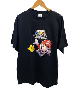 US US古着 00s 00's Super Mario Galaxy スーパーマリオ ギャラクシー 黒 半袖  XL Tシャツ プリント ブラック 101MT-2406